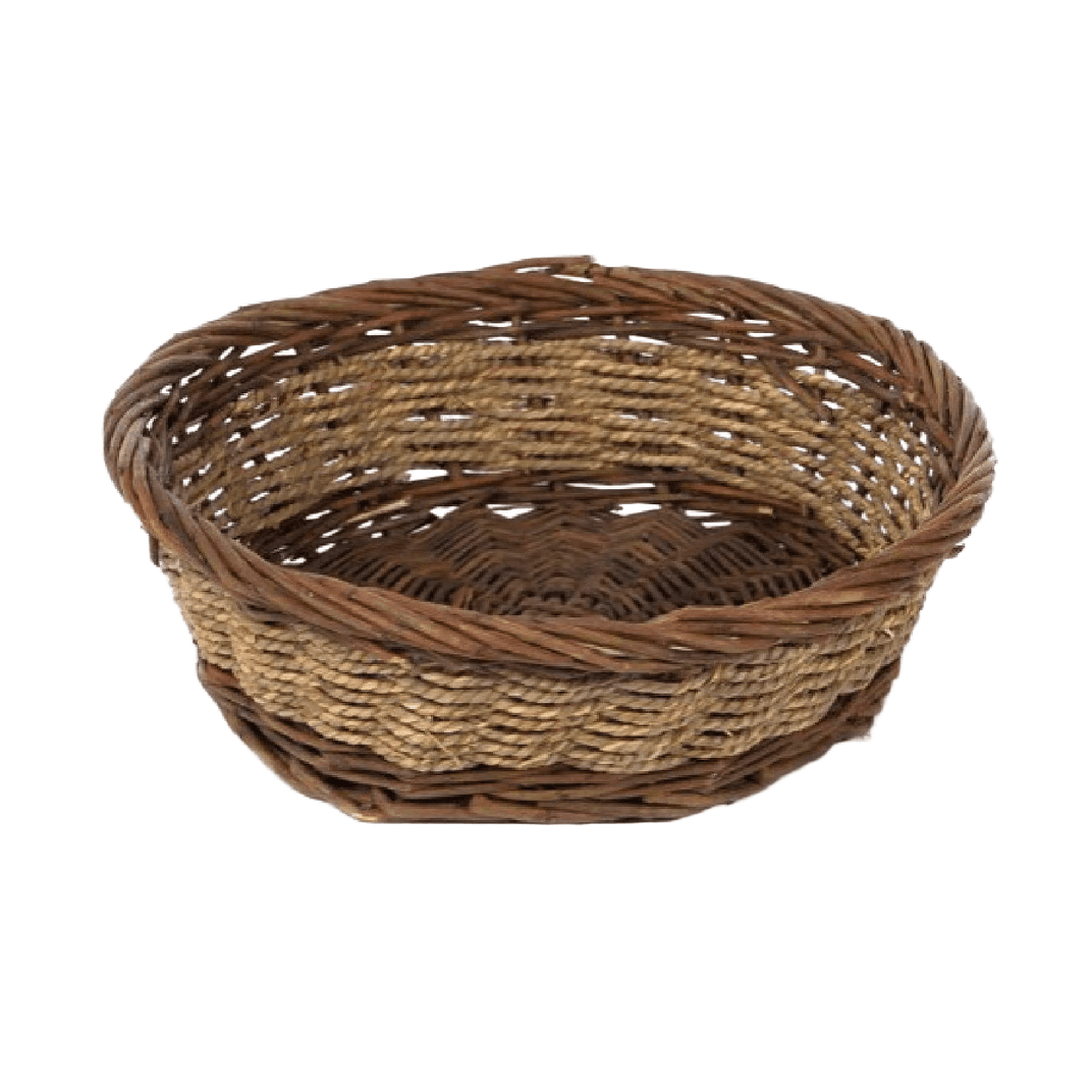 Basket Bowl 13X4 IN Rustic Round 1/Each