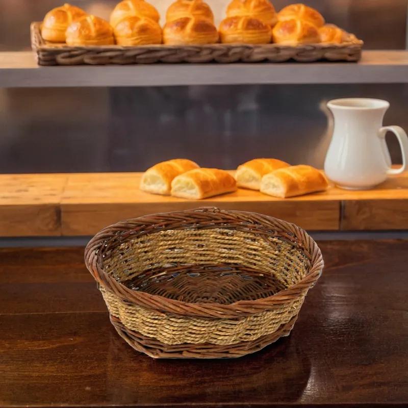 Basket Bowl 13X4 IN Rustic Round 1/Each