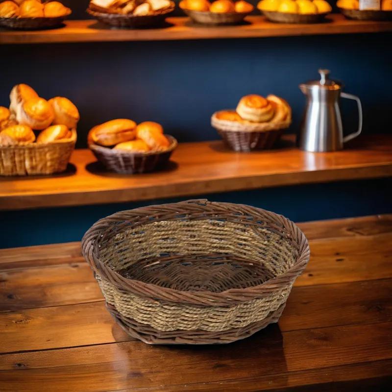 Basket Bowl 13X4 IN Rustic Round 1/Each