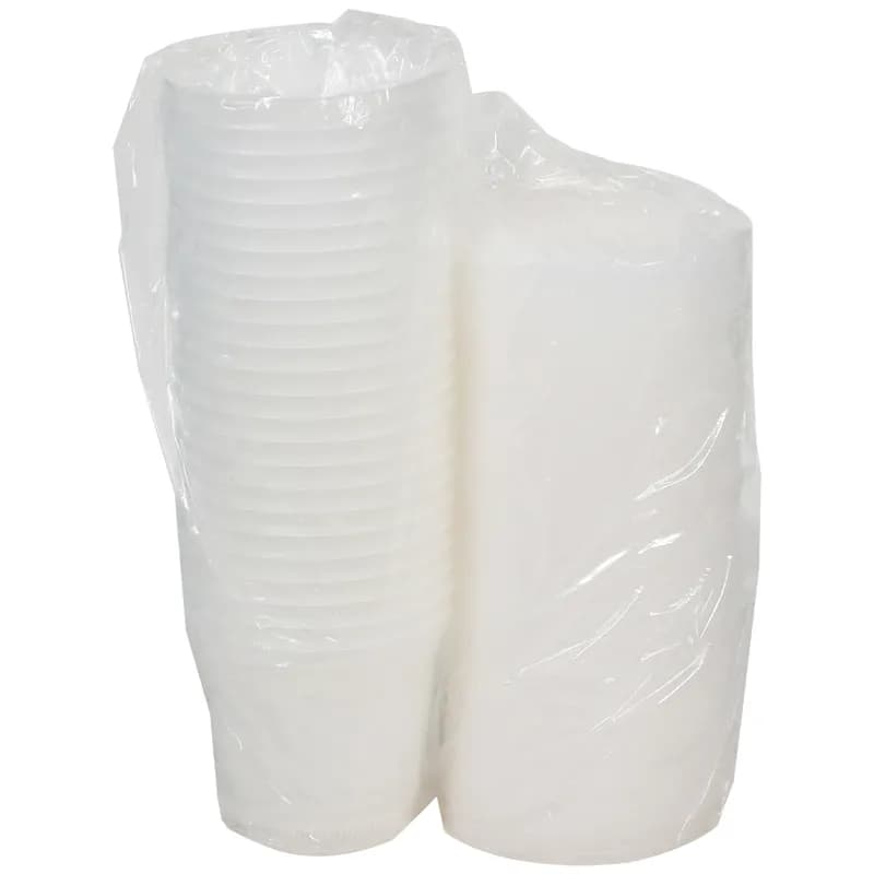 Deli Container Base & Lid Combo With Flat Lid 32 OZ PP LLDPE Clear Round Squat 200/Case