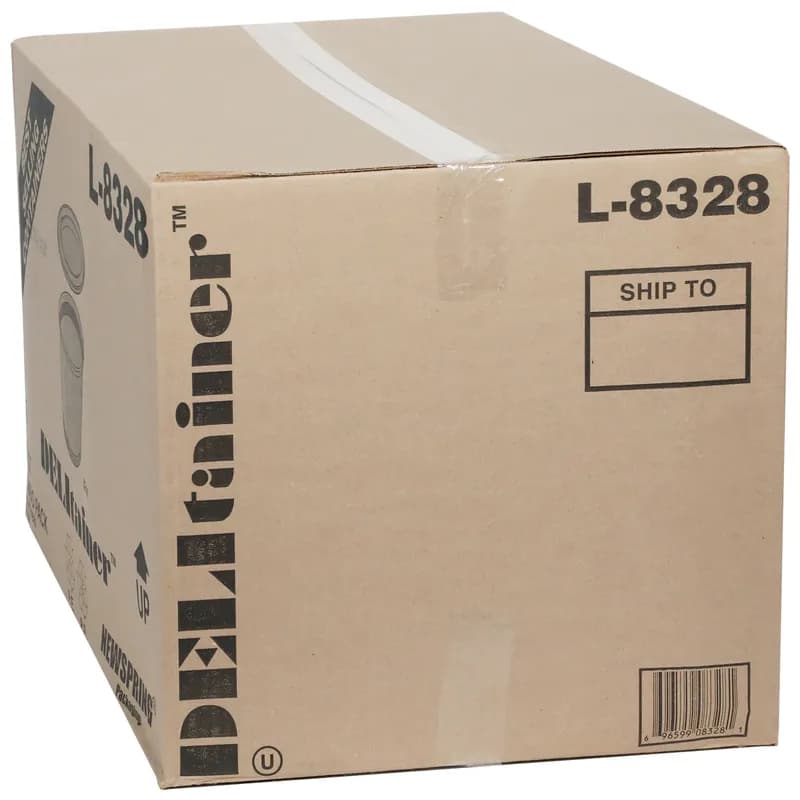 Deli Container Base & Lid Combo With Flat Lid 32 OZ PP LLDPE Clear Round Squat 200/Case