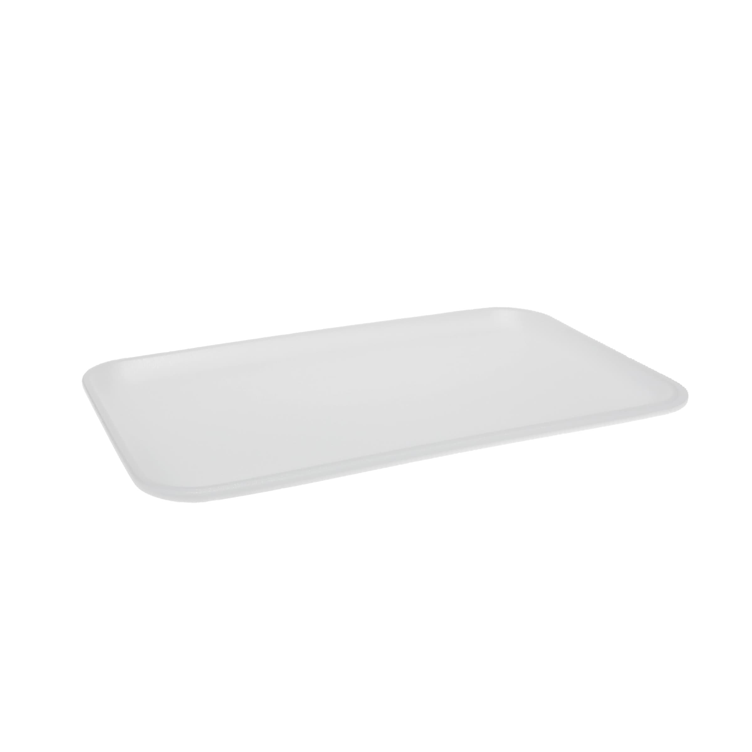 16S Supermarket Tray 11.7X7.3X0.65 IN Polystyrene Foam White Rectangle 250/Case