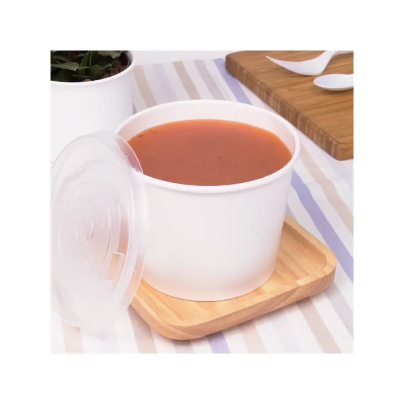 Karat® Food Container Base 16 OZ Double Wall Poly-Coated Paper White Round 1000/Case