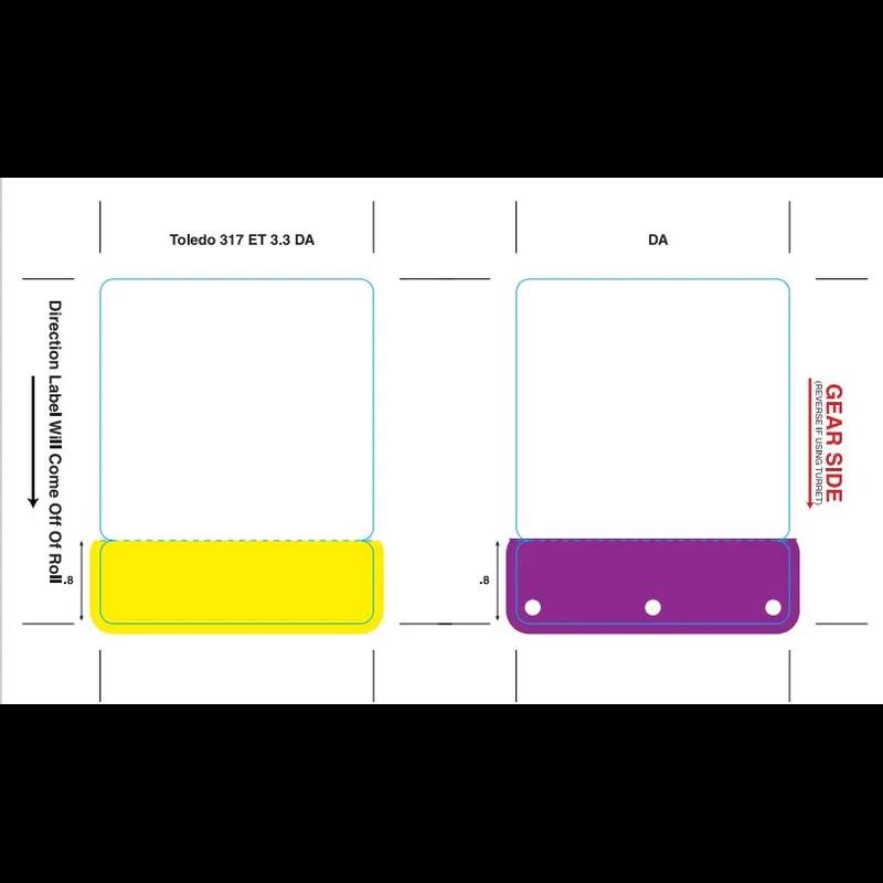 Toledo 317 ET 3.3 DA Label Perforated 13500/Case