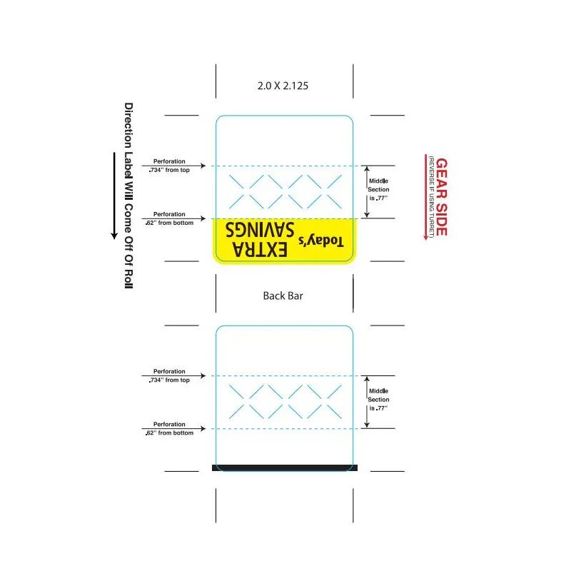 PFS/Tamp Today's Extra Label 2X2.12 IN Square 5000/Case