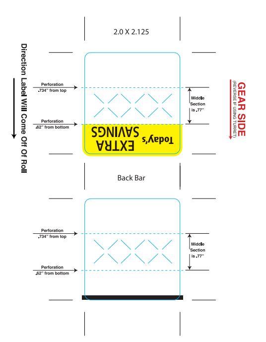 PFS/Tamp Today's Extra Label 2X2.12 IN Square 5000/Case