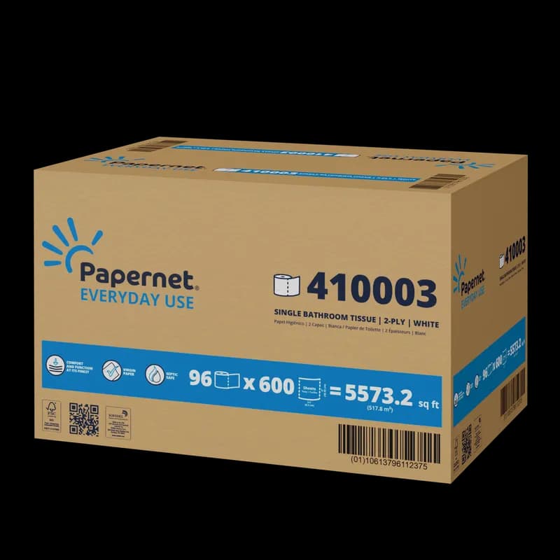 Heavenly Soft Everyday Use Toilet Paper & Tissue Roll 3.5IN X175FT 2PLY White Embossed 640 Sheets/Roll 96 Rolls/Case