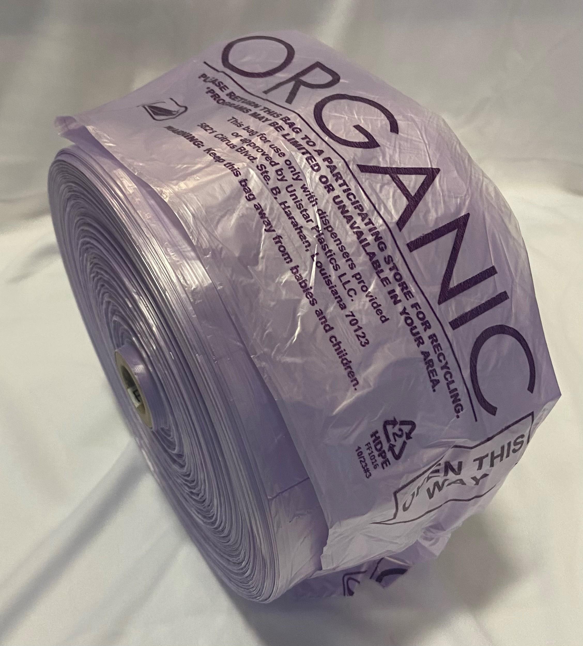 Bag 15X20 IN HDPE 7MIC Purple Fresh Organic 3000/Case