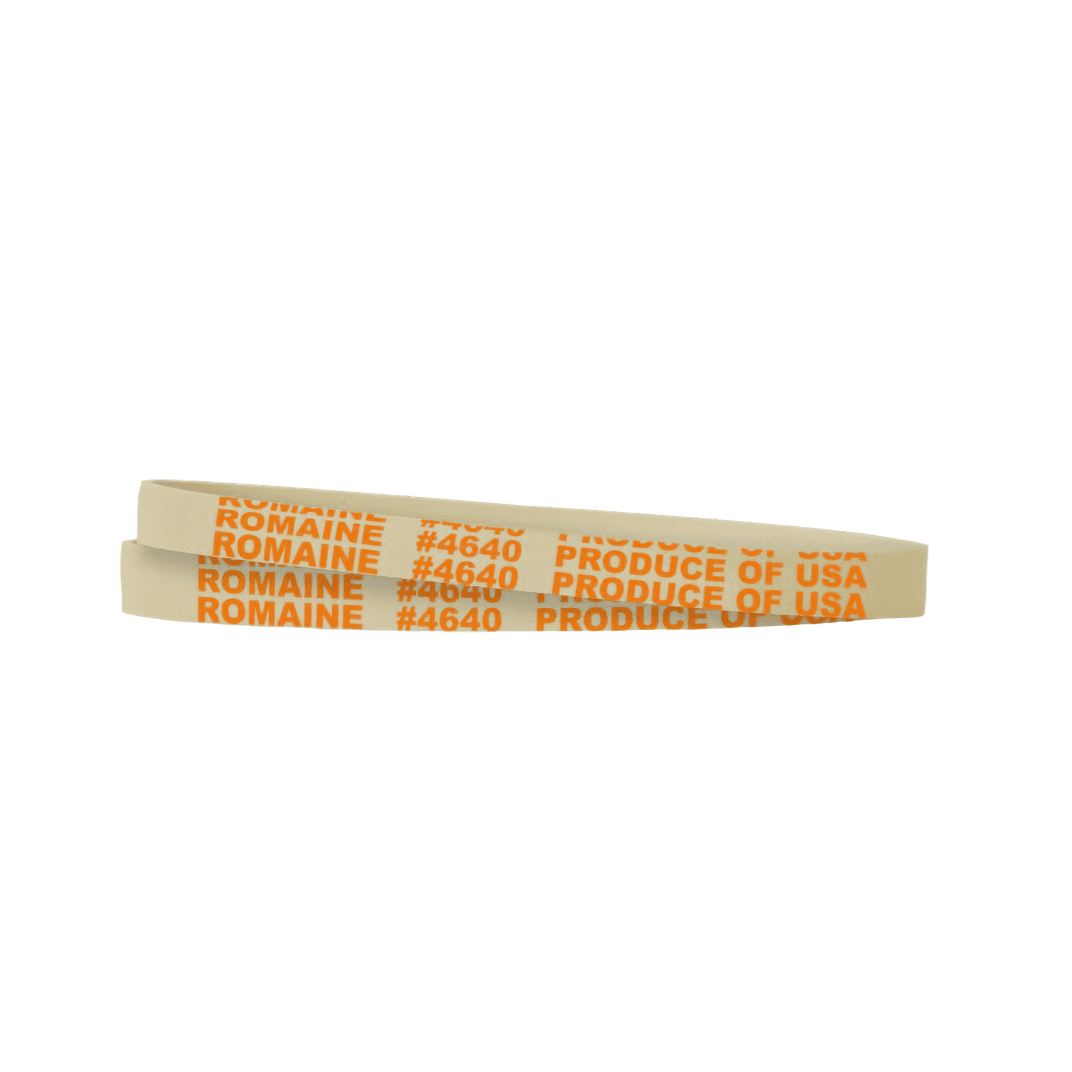 Romaine Lettuce Rubber Band 5.5X0.375 IN Rubber Latex White Orange 1/Bag