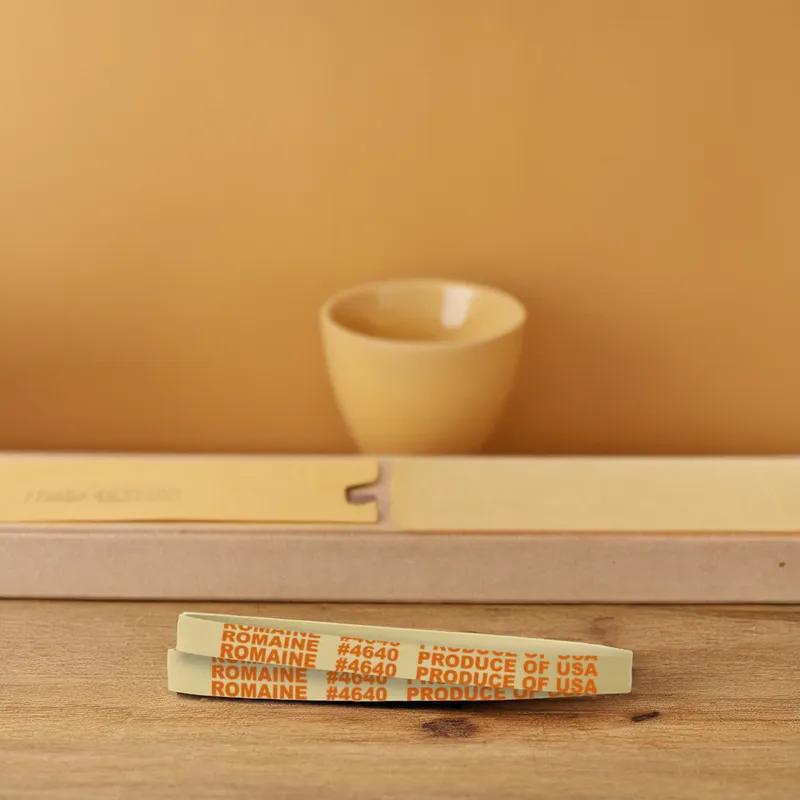 Romaine Lettuce Rubber Band 5.5X0.375 IN Rubber Latex White Orange 1/Bag