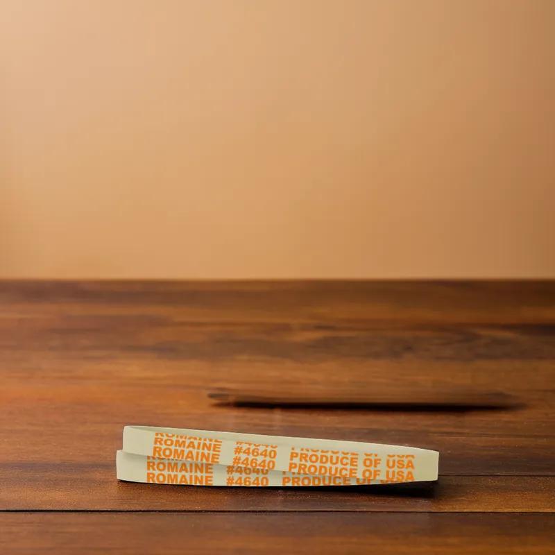 Romaine Lettuce Rubber Band 5.5X0.375 IN Rubber Latex White Orange 1/Bag