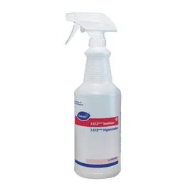J-512 Sanitizer Spray Bottle & Trigger Sprayer 32 FLOZ Plastic Clear White 12/Case