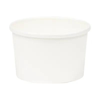 Soup Food Container Base 10 OZ SBS Paperboard Single Wall Poly-Coated Paper White Round 500/Case