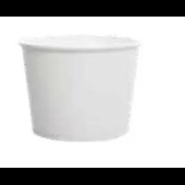 Soup Food Container Base 16 OZ Single Wall Poly-Coated Paper SBS Paperboard White Round Squat 500/Case