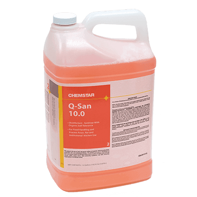 Q-San 10.0 Sanitizer 1.5 GAL Multi Surface RTU Quat 3/Box
