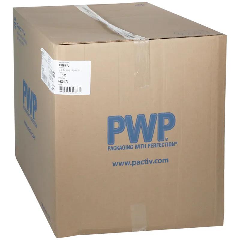 Deli Container Base & Lid Combo With Flat Lid 32 OZ 4 Compartment PET Clear Square 300/Case