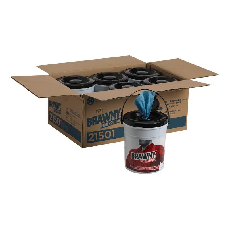 Brawny® Professional Folded Paper Towel 12.2X8.6 IN 1PLY Blue 84 Sheets/Pack 6 Packs/Case 504 Sheets/Case