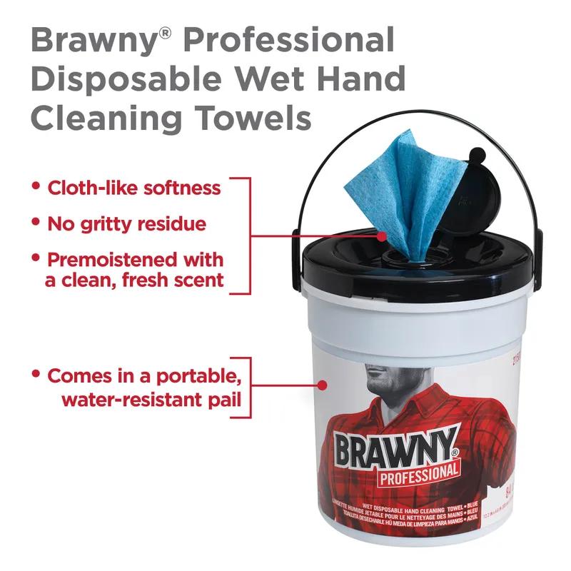 Brawny® Professional Folded Paper Towel 12.2X8.6 IN 1PLY Blue 84 Sheets/Pack 6 Packs/Case 504 Sheets/Case