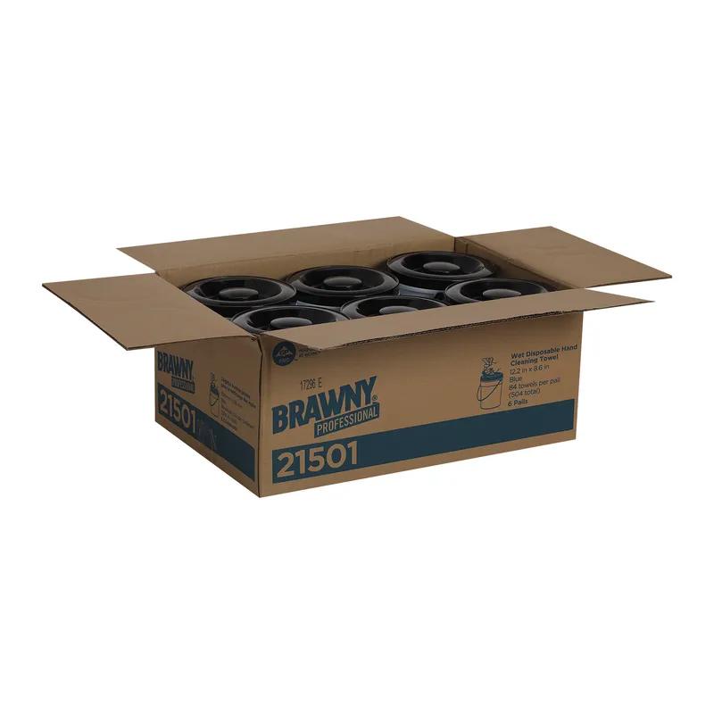 Brawny® Professional Folded Paper Towel 12.2X8.6 IN 1PLY Blue 84 Sheets/Pack 6 Packs/Case 504 Sheets/Case