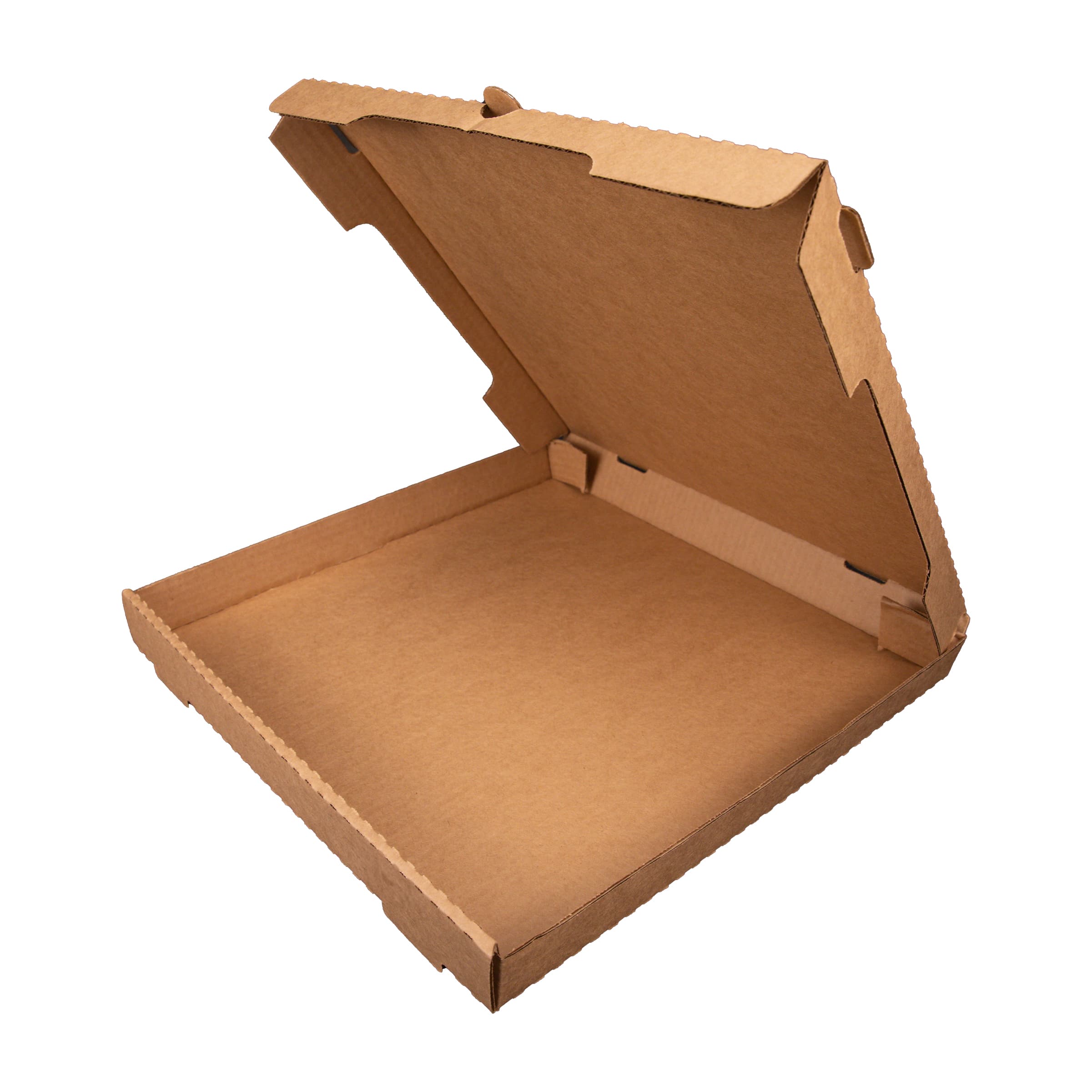 Pizza Box 16X16X1.75 IN Corrugated Cardboard Kraft Fluted B-Flute 50/Case