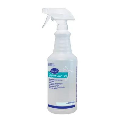 Suma® Pan-Clean D1.5 Spray Bottle & Trigger Sprayer 32 FLOZ Plastic Clear White 12/Case