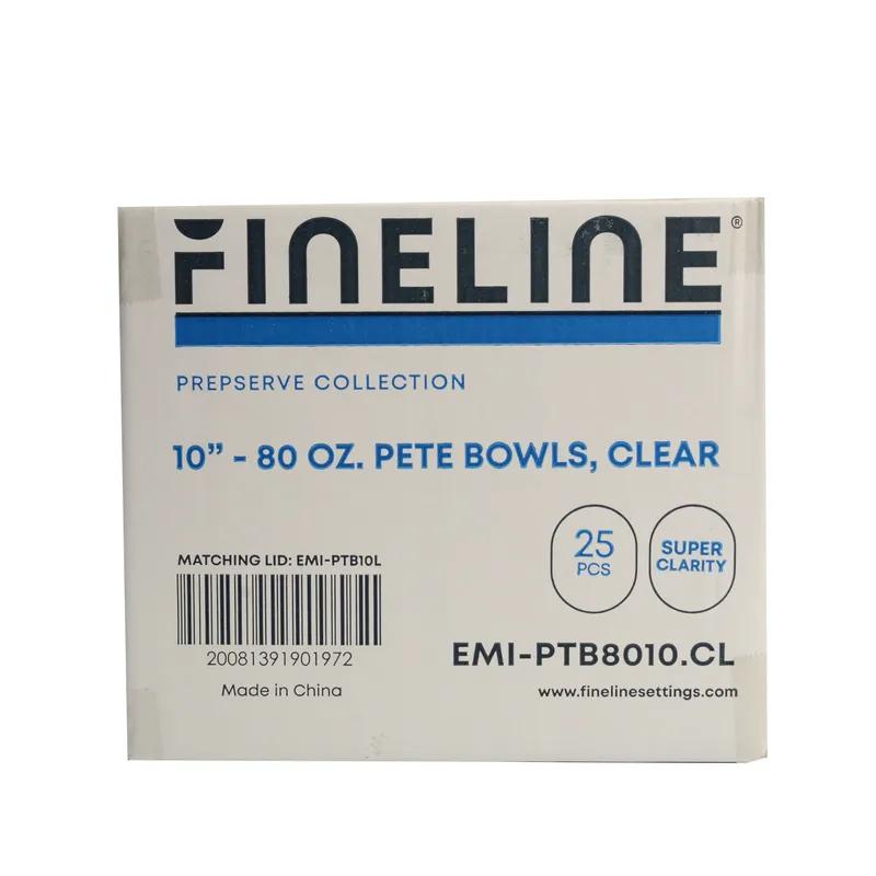 Bowl 80 OZ PET Clear 25/Case