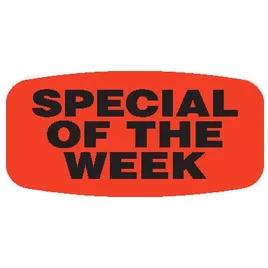 Special Of The Week Label 0.625X1.25 IN Red Oval 1000/Roll