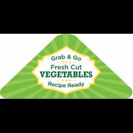 Grab & Go Fresh Cut Vegetables Product Label 1.98X4.31 IN Yellow Green Triangle 500 Count/Roll 25 Rolls/Case