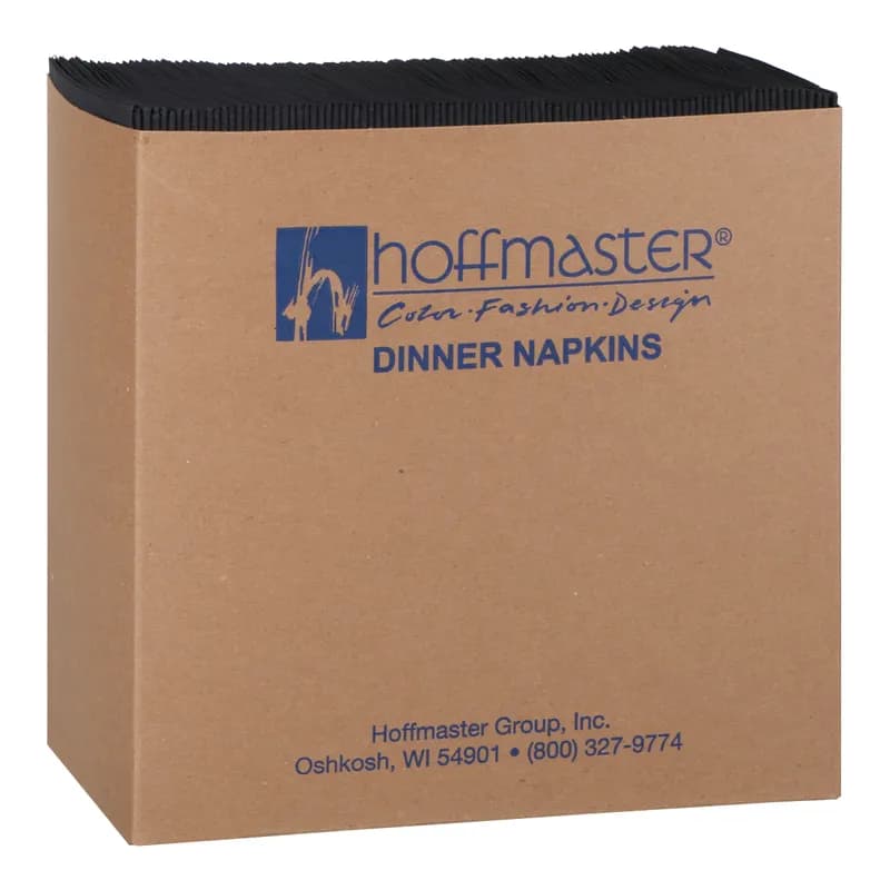 Quickset® Dinner Napkins 17X17 IN 8.25X4.25 IN Black Paper 2PLY Pocket Embossed 800/Case