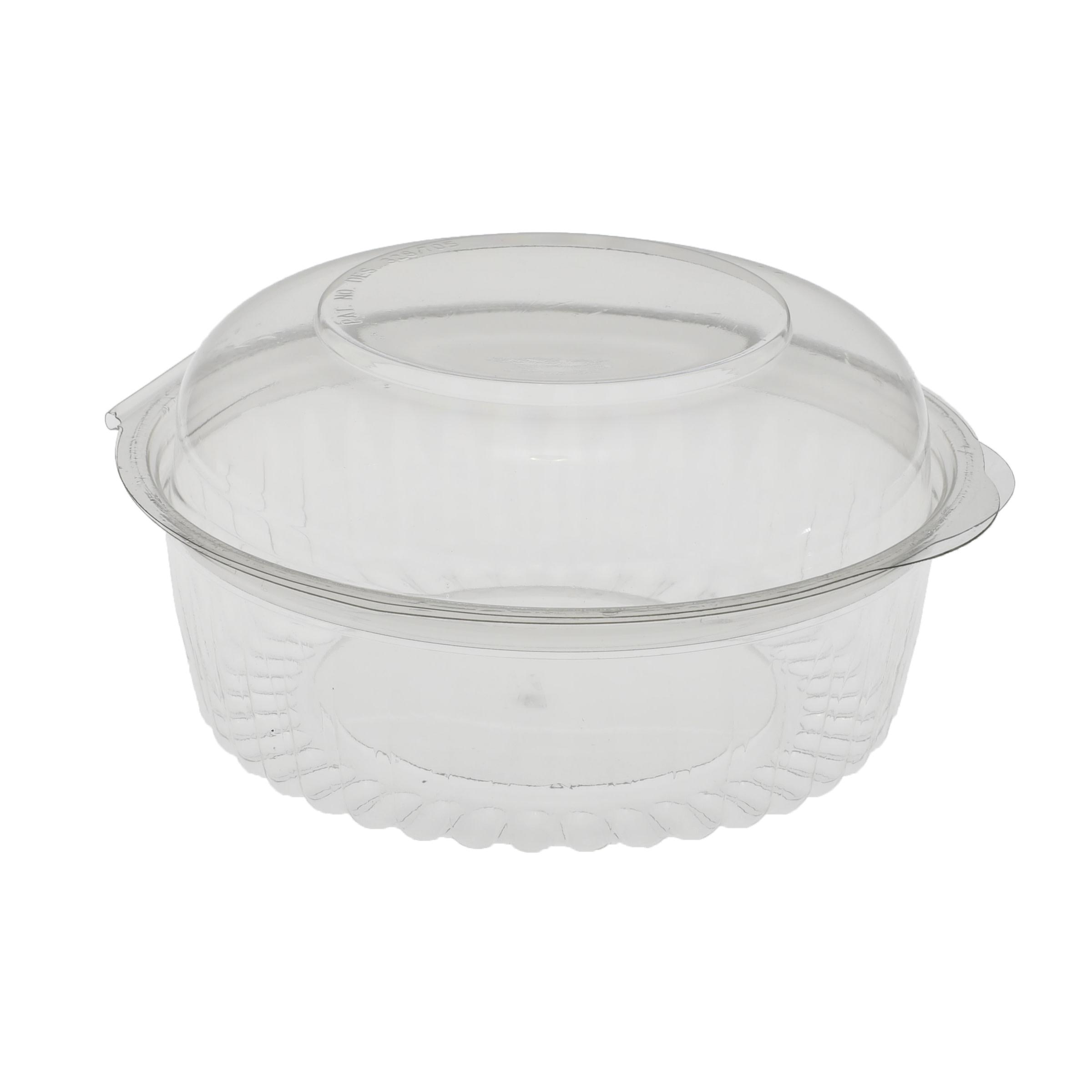 Bowl & Lid Combo With Dome Lid 24 OZ PET Clear Hinged 150/Case