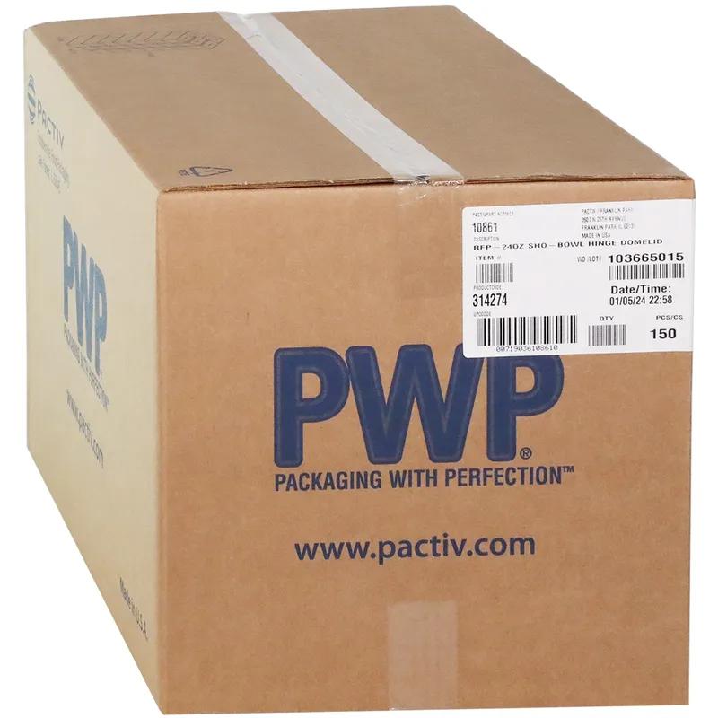 Bowl & Lid Combo With Dome Lid 24 OZ PET Clear Hinged 150/Case