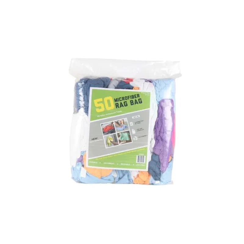 HOSPECO® Cleaning Rag Microfiber Assorted Square 50 Count/Bag