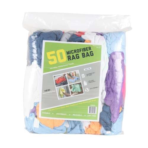 HOSPECO® Cleaning Rag Microfiber Assorted Square 50 Count/Bag