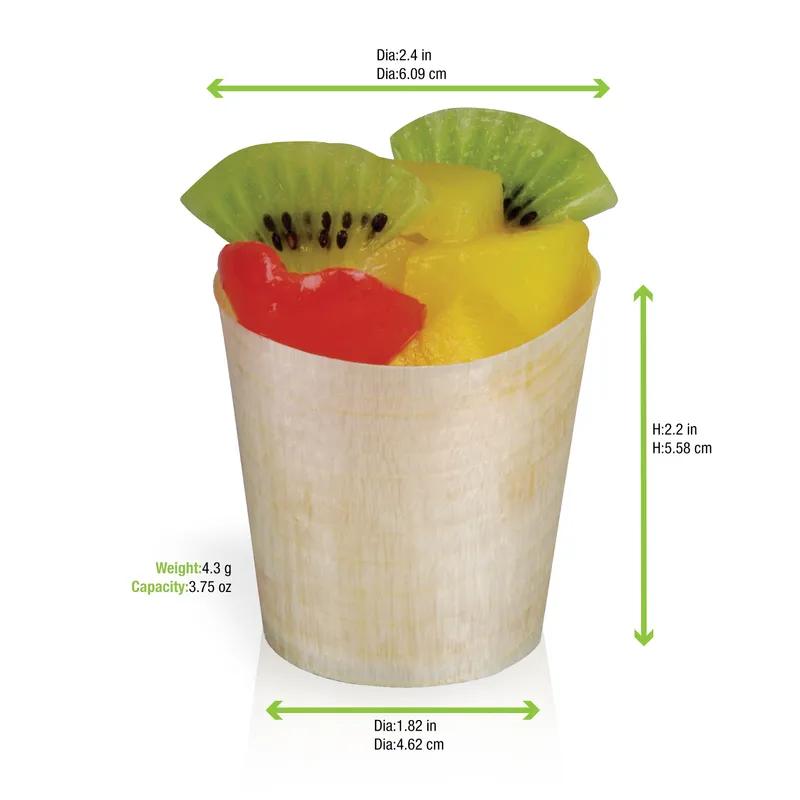 Souffle & Portion Cup Mini 2.3X2.1 IN Wood Natural 50 Count/Pack 5 Packs/Case 250 Count/Case