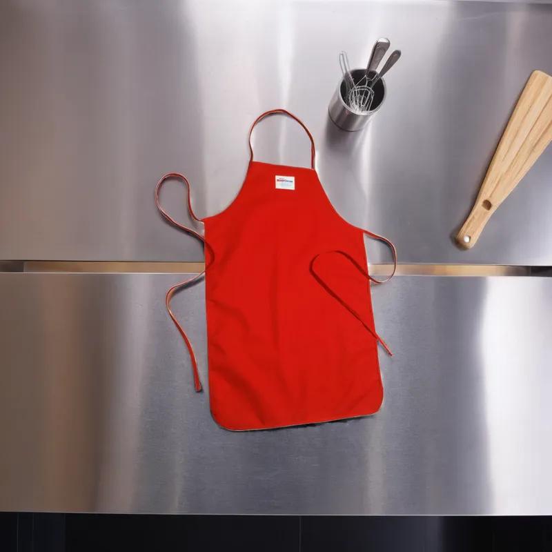 BurnGuard® Apron 36X44 IN Red Poly Cotton Bib 1/Each