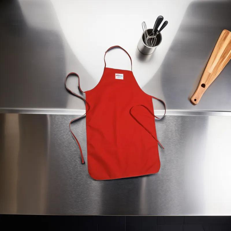 BurnGuard® Apron 36X44 IN Red Poly Cotton Bib 1/Each