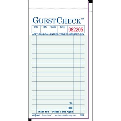 Guest Check 3.625X6.5 IN Black Duplicate Carbon 2500/Case