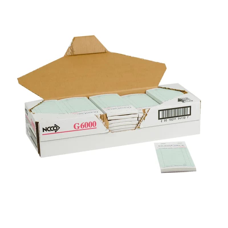 Guest Check 3.625X6.5 IN Black Duplicate Carbon 2500/Case