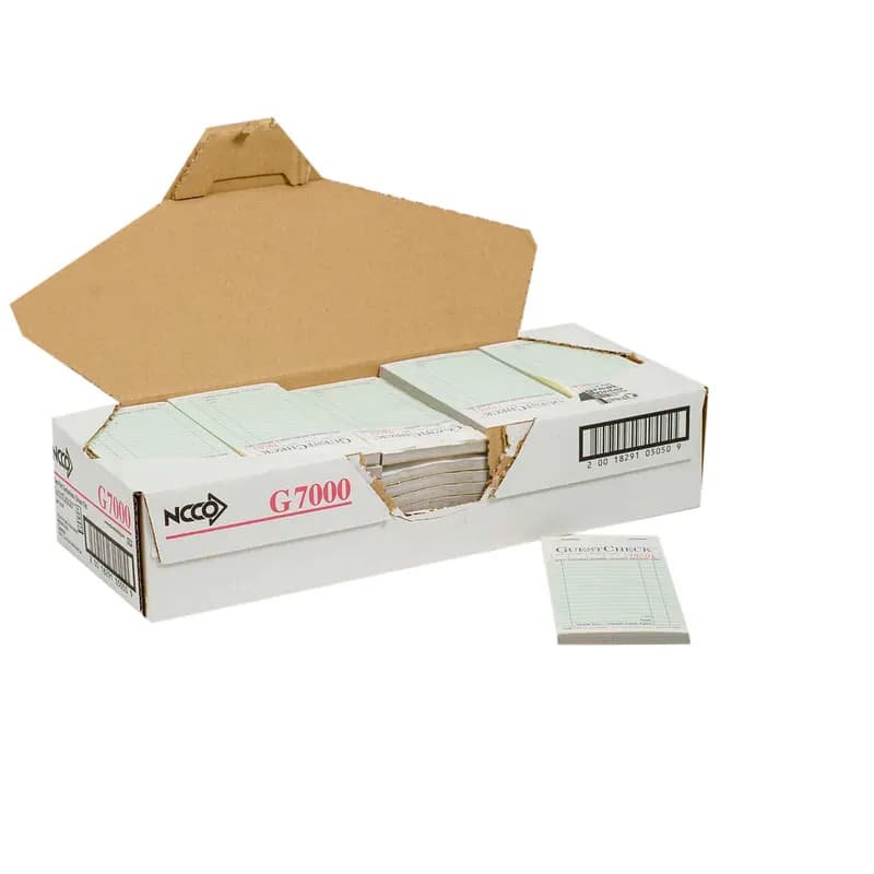 Guest Check 3.375X6.5 IN 2-Part 50/Case