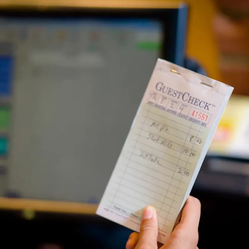 Guest Check 3.375X6.5 IN 2-Part 50/Case