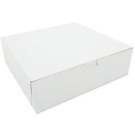 Bakery Box 10X10X3 IN Paperboard White Kraft Lock Corner Bleached 200/Bundle