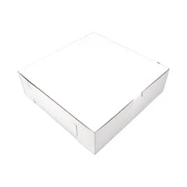 Bakery Box 10X10X3 IN Paperboard White Kraft Lock Corner Bleached 200/Bundle