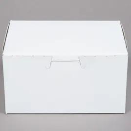 Bakery Box 5.5X4X3 IN Clay-Coated Kraft Board White Kraft Rectangle Lock Corner Tuck Top 250/Case