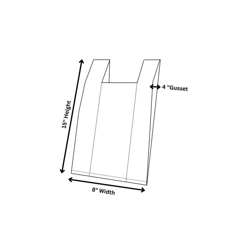 Bag 8X4X15 IN 1/10 BBL HDPE 14MIC Black T-Sack 1500/Case