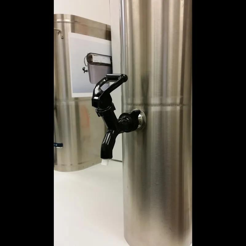 Pinch Tube Spigot Plastic Black 1/Each