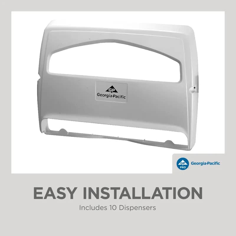 Safe-T-Gard® Toilet Seat Cover Dispenser 11.75X2.5X11.75 IN White 1/2 Fold Hygienic Durable Touchless 1/Each