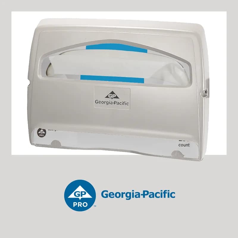 Safe-T-Gard® Toilet Seat Cover Dispenser 11.75X2.5X11.75 IN White 1/2 Fold Hygienic Durable Touchless 1/Each