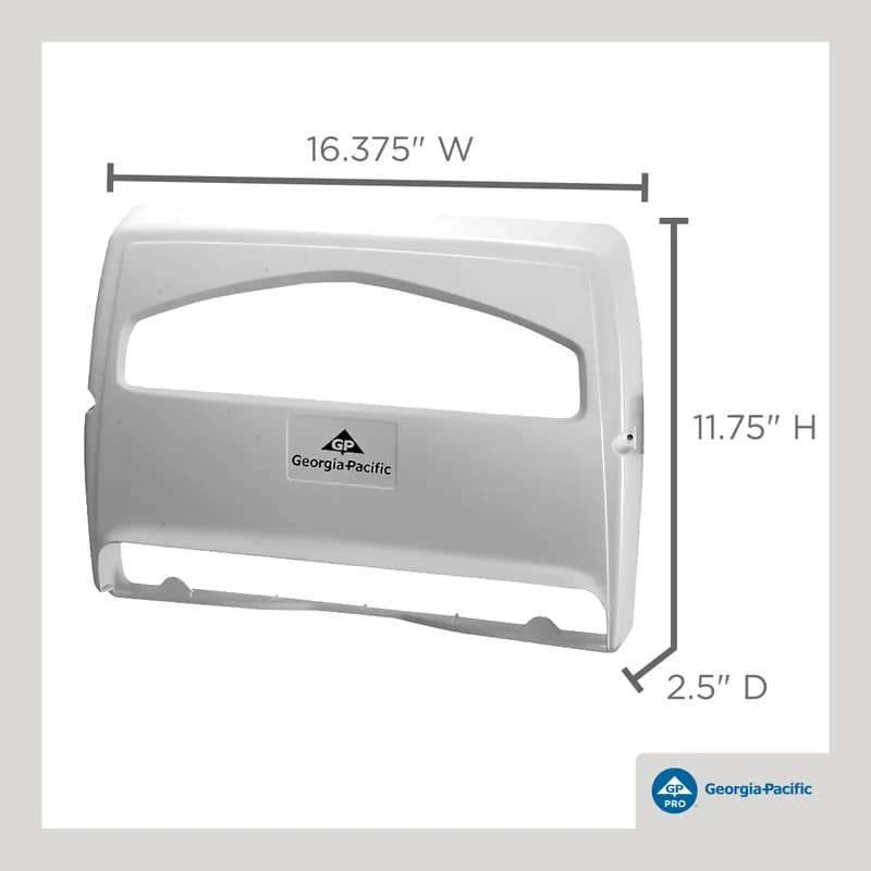 Safe-T-Gard® Toilet Seat Cover Dispenser 11.75X2.5X11.75 IN White 1/2 Fold Hygienic Durable Touchless 1/Each