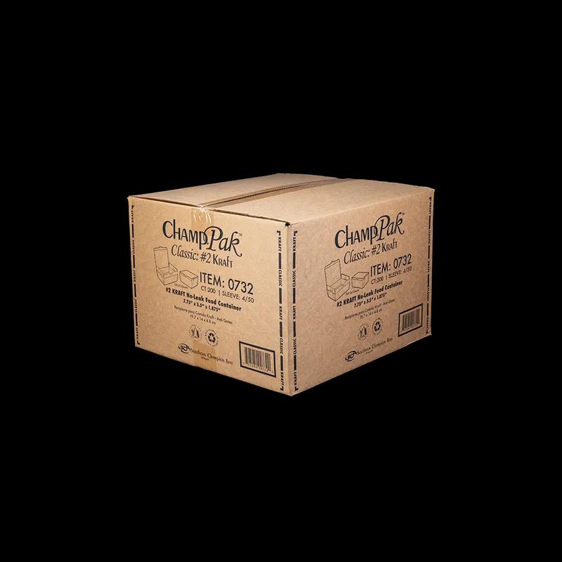 #2 Take-Out Box 7.8X5.5X1.9 IN Kraft Classic 200/Case