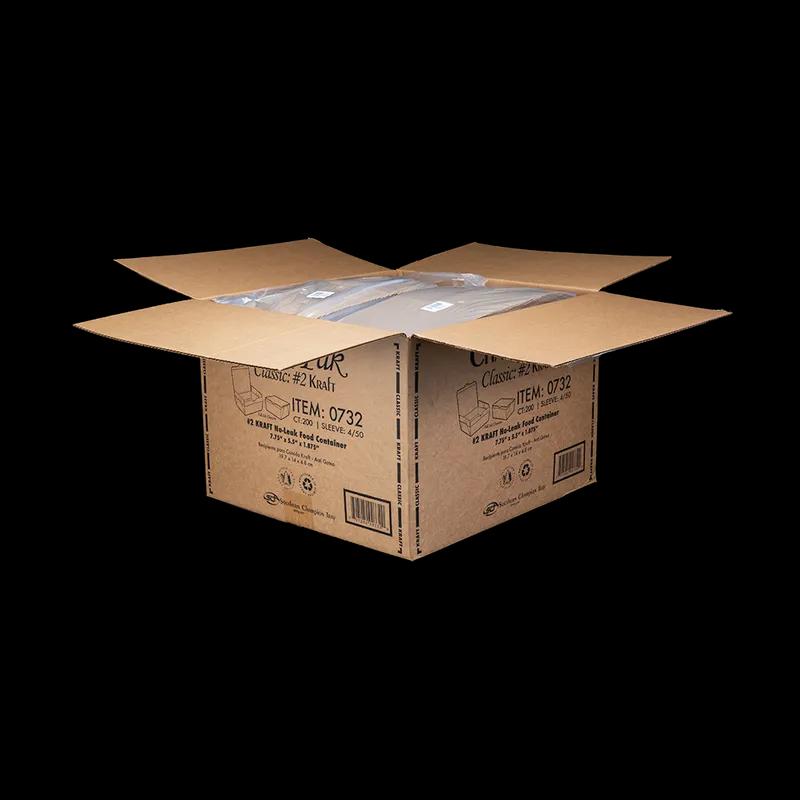 #2 Take-Out Box 7.8X5.5X1.9 IN Kraft Classic 200/Case